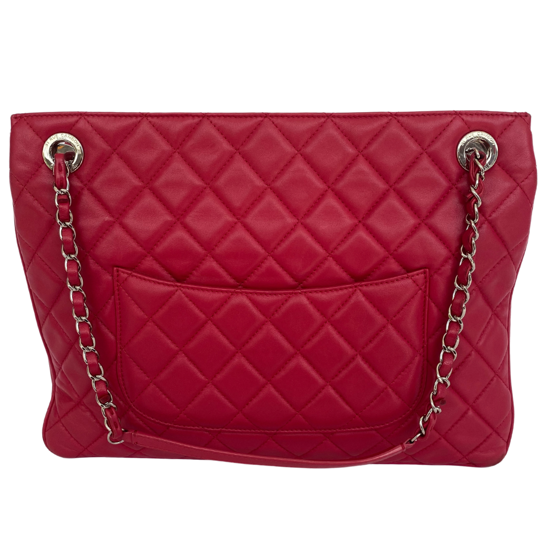 Chanel Lambskin Quilted Accordion Shopping Tote