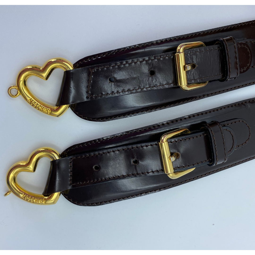 Moschino Double Heart Hook Belt