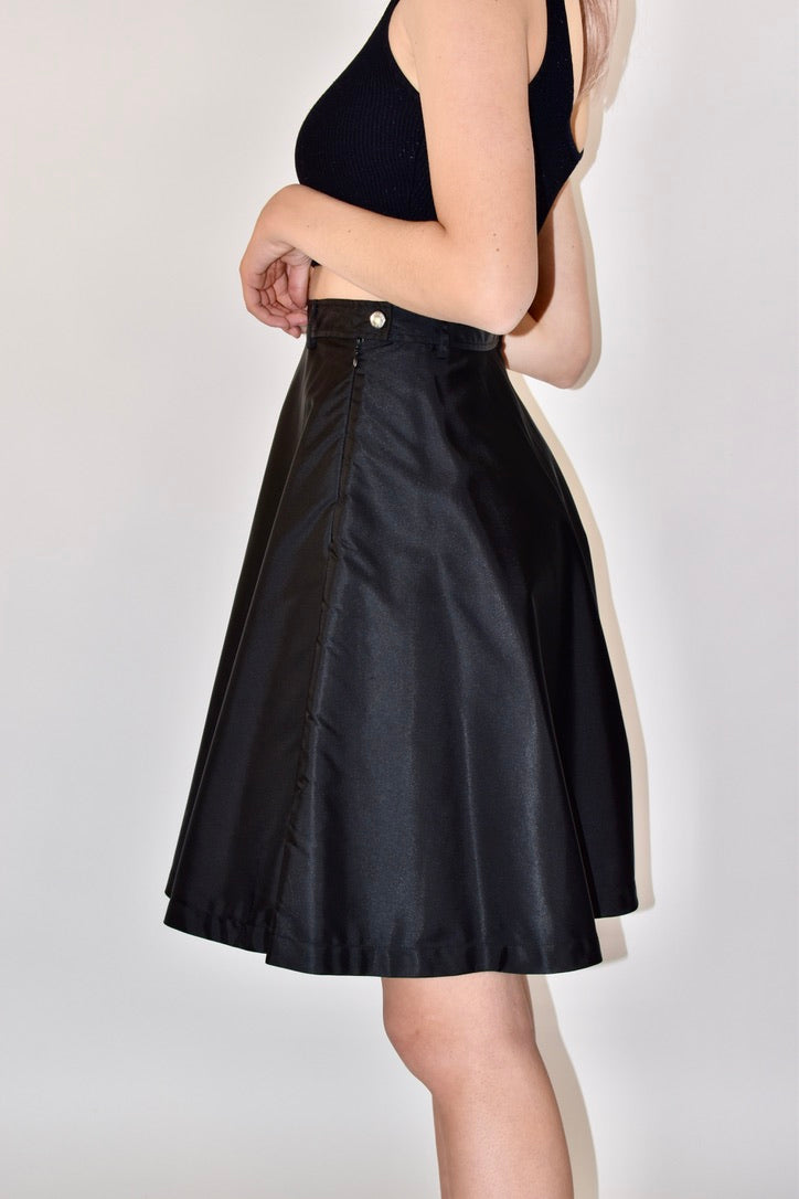 Prada Tessuto Nylon A-Line Skirt