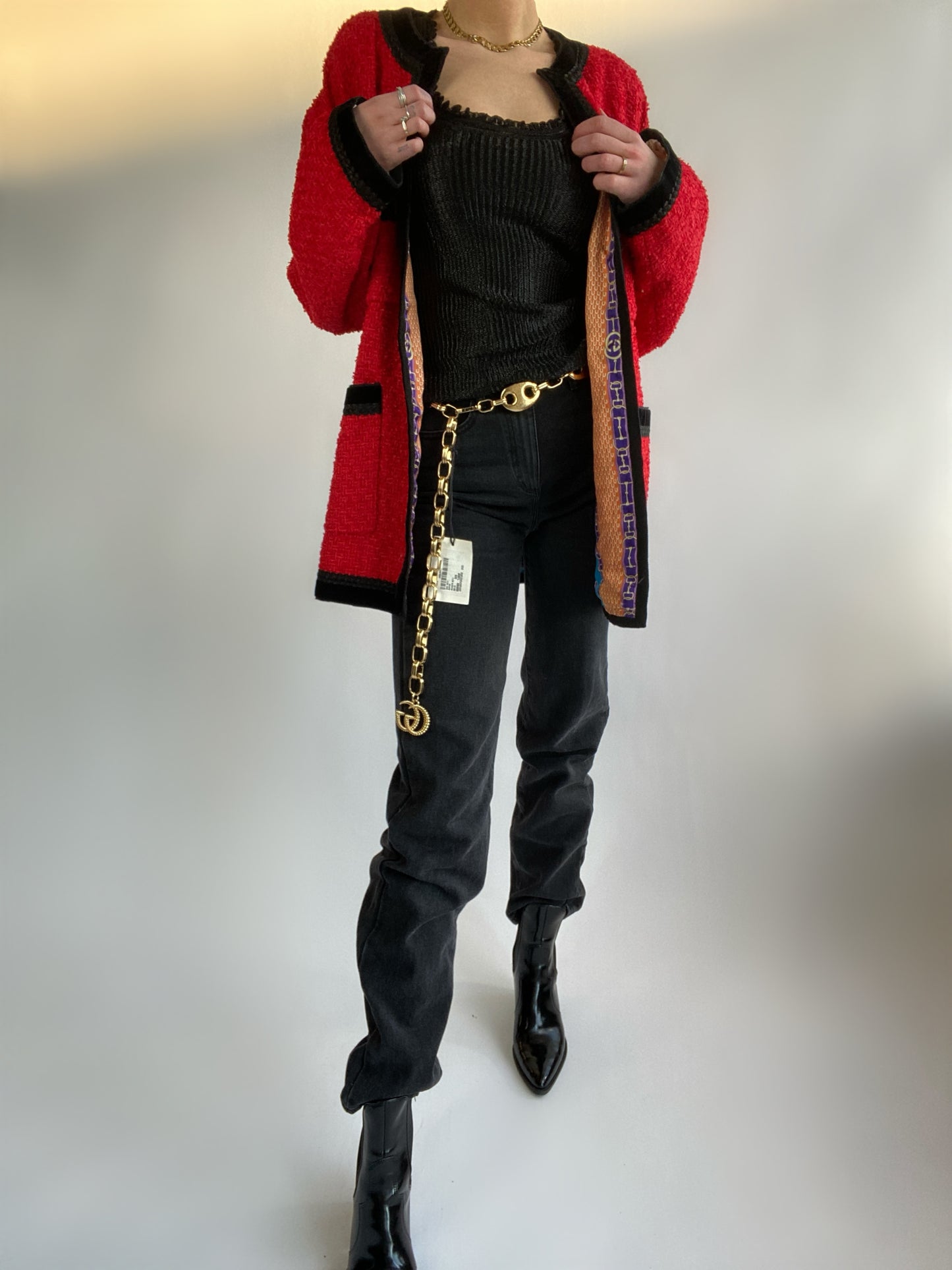 Gucci Tweed Silk Lined Evening Jacket