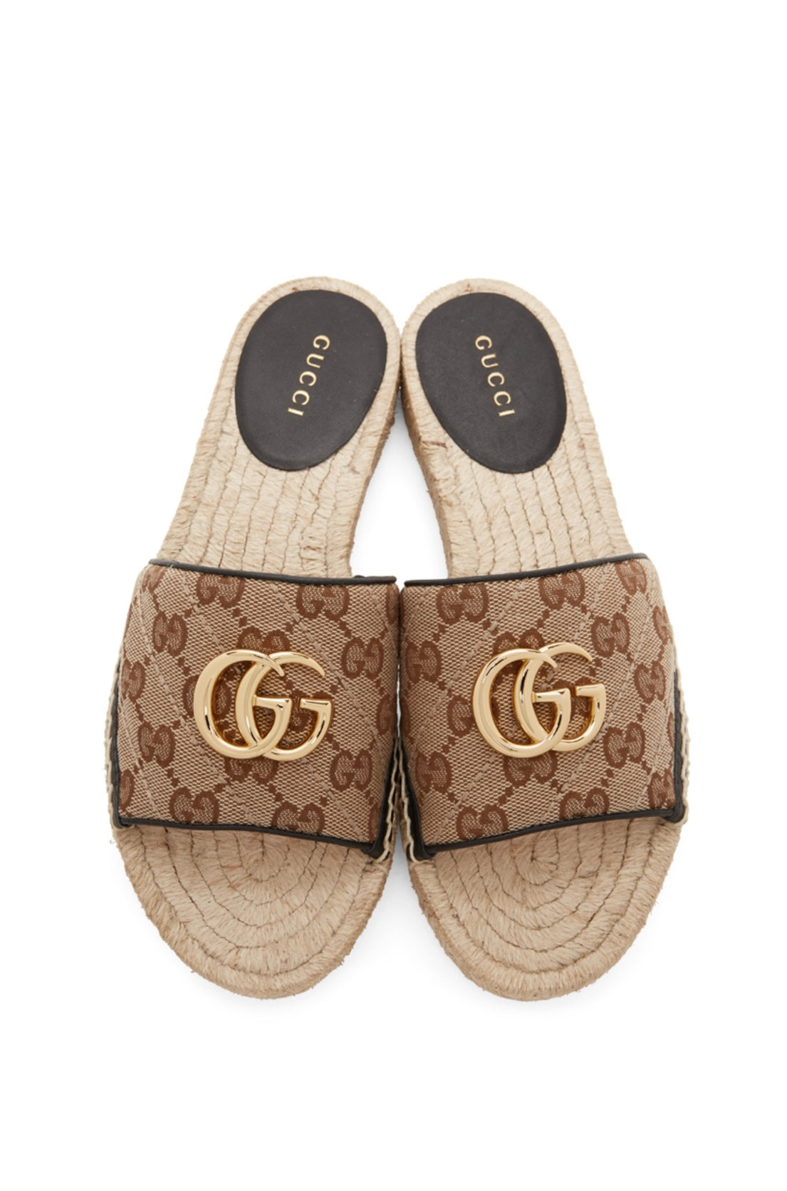 Gucci GG Matelassé Canvas Espadrille Sandal