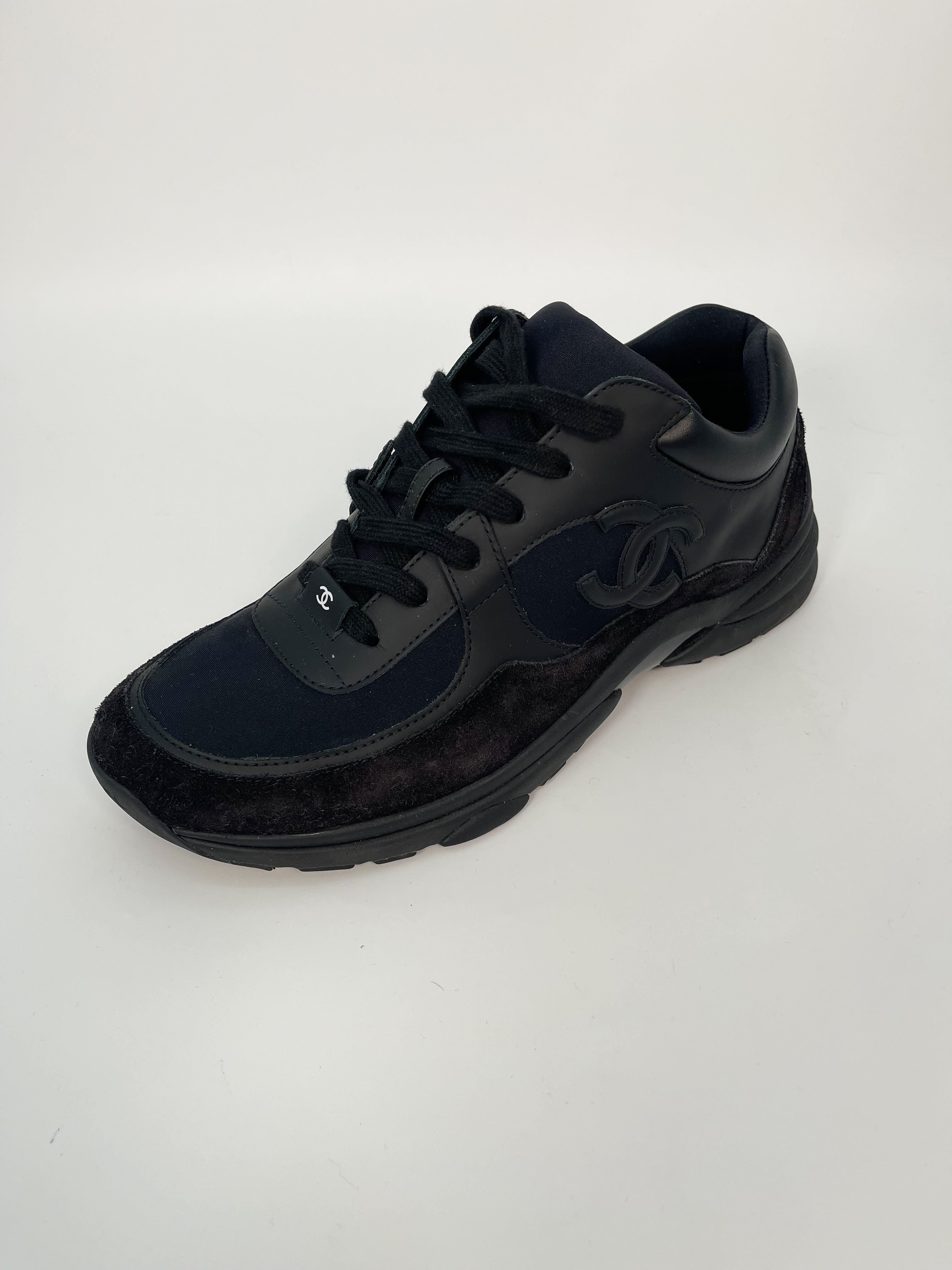 Black chanel sneakers womens shop