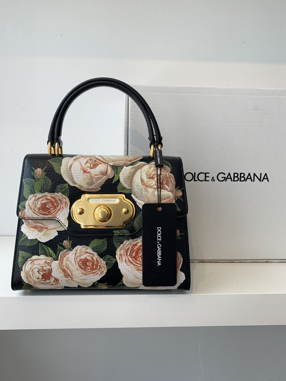 Dolce and Gabbana Welcome Floral Shoulder Bag