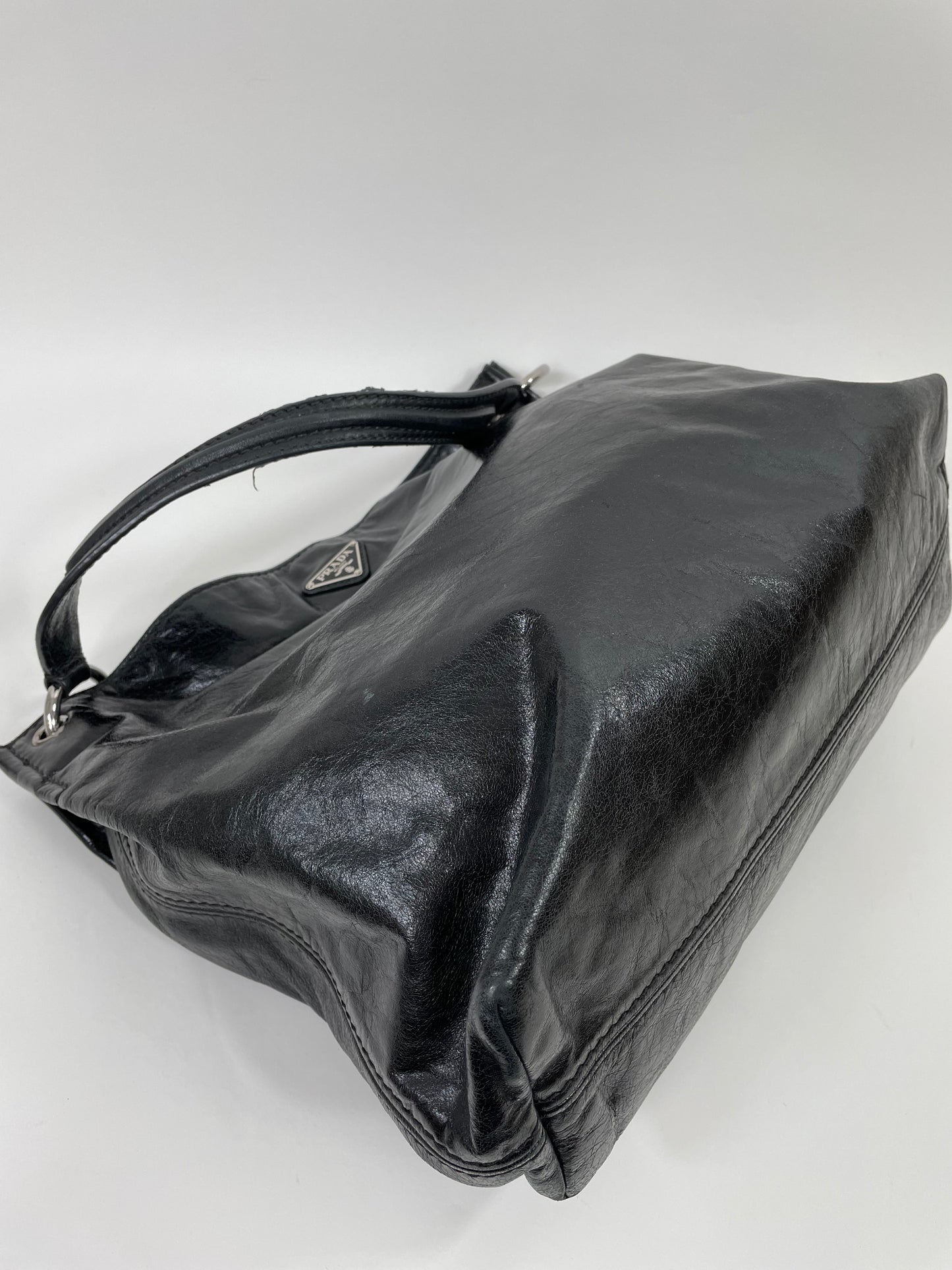 Prada Glace Calf Leather Large Hobo Bag