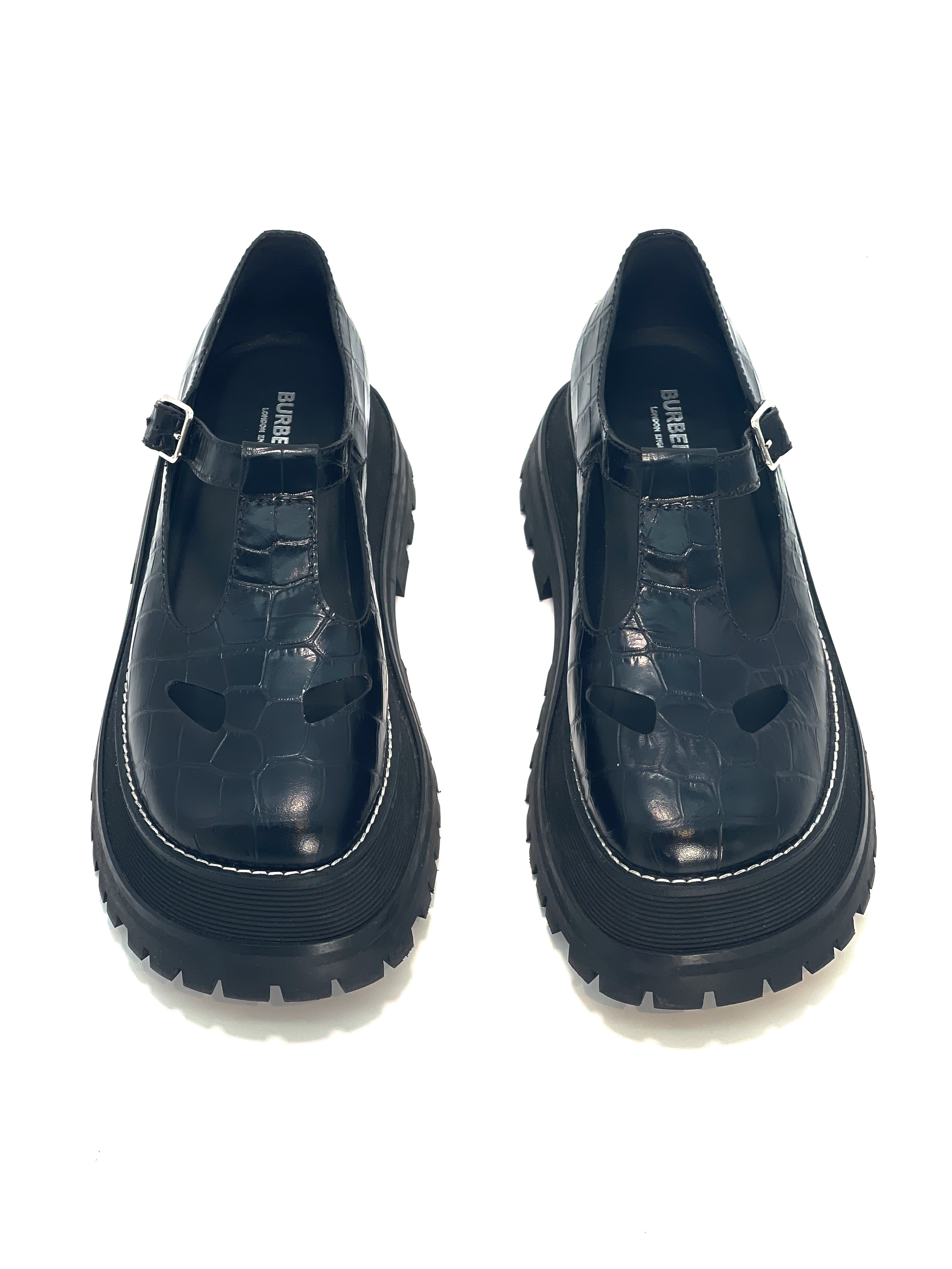 Burberry Aldwych Mary Jane Platform Shoe Size 39 Designer Exchange Consignment TO