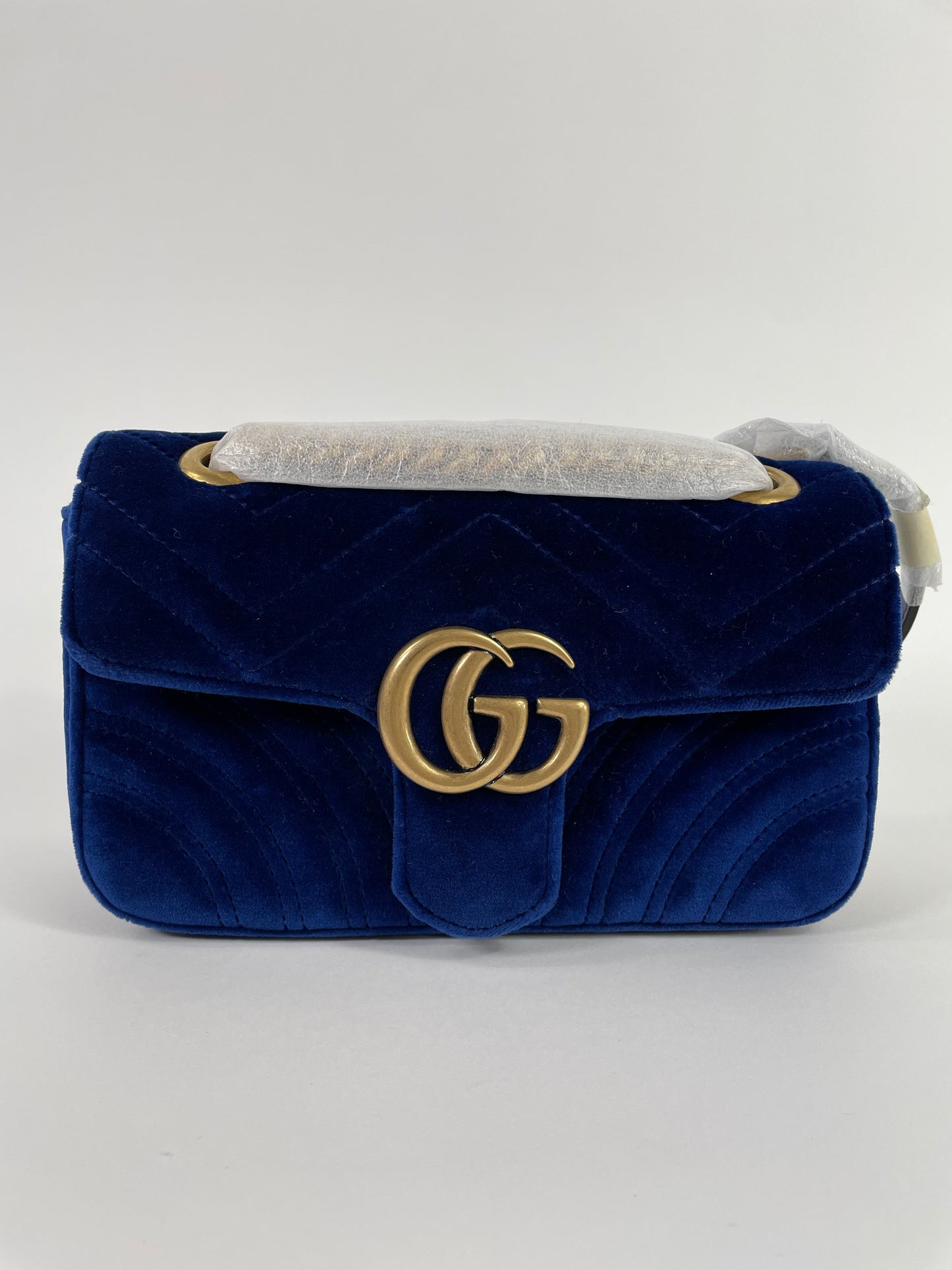 Gucci Mini Velvet GG Marmont Matelassé Shoulder Bag