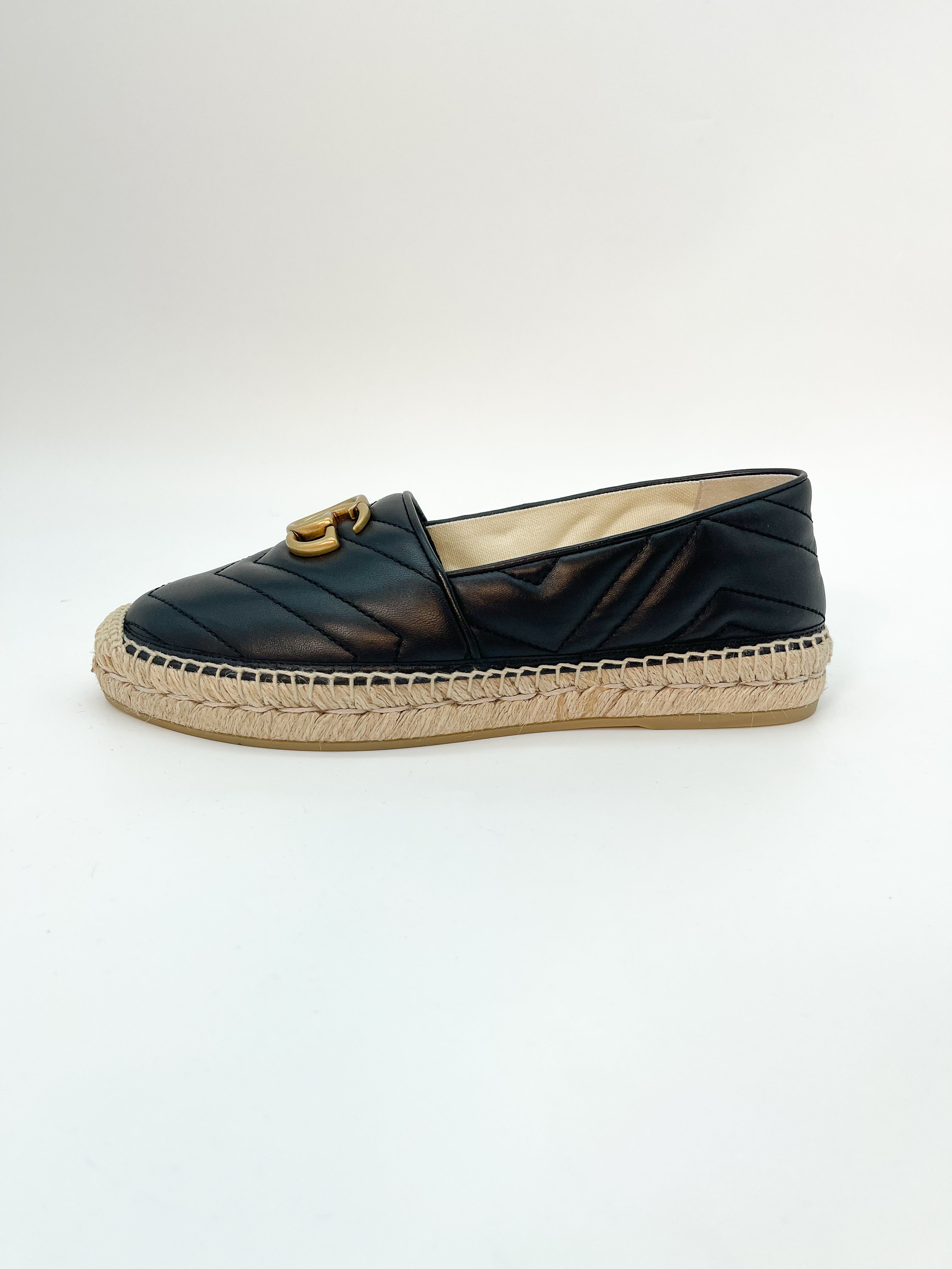 Gucci signature leather sales espadrilles