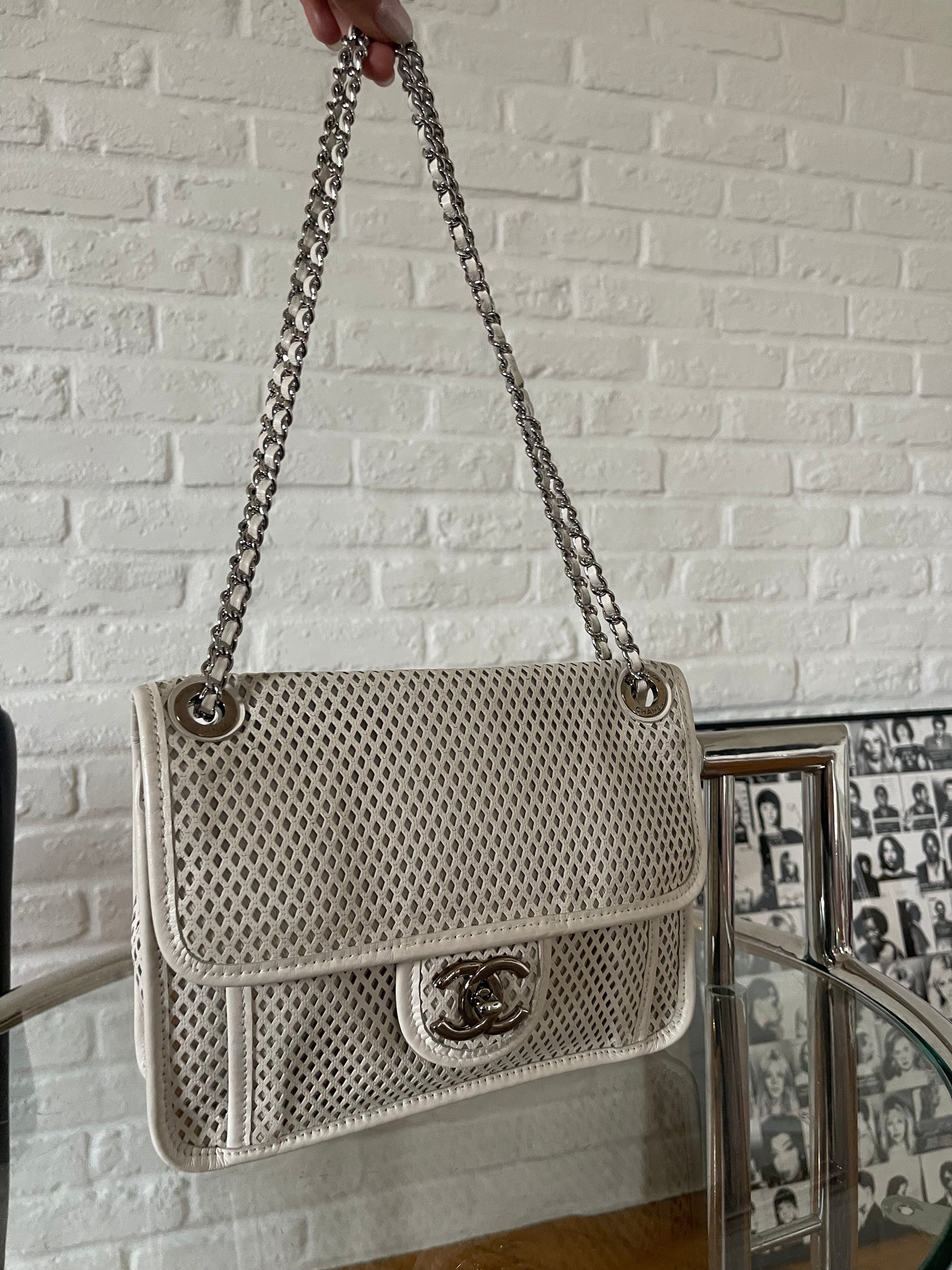Chanel Up in the Air Perforated French Riviera Flap Bag – Designer Exchange  Consignment TO