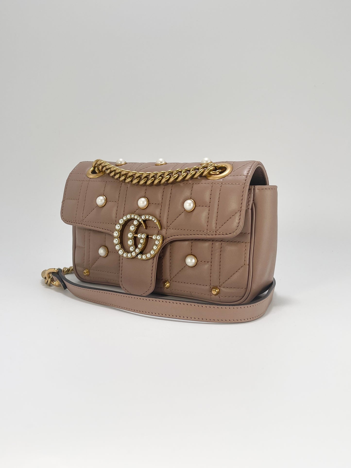 Gucci Small Gg Marmont Embellished Shoulder Bag