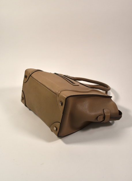 Celine Mini Luggage Handbag in Drummed Calfskin