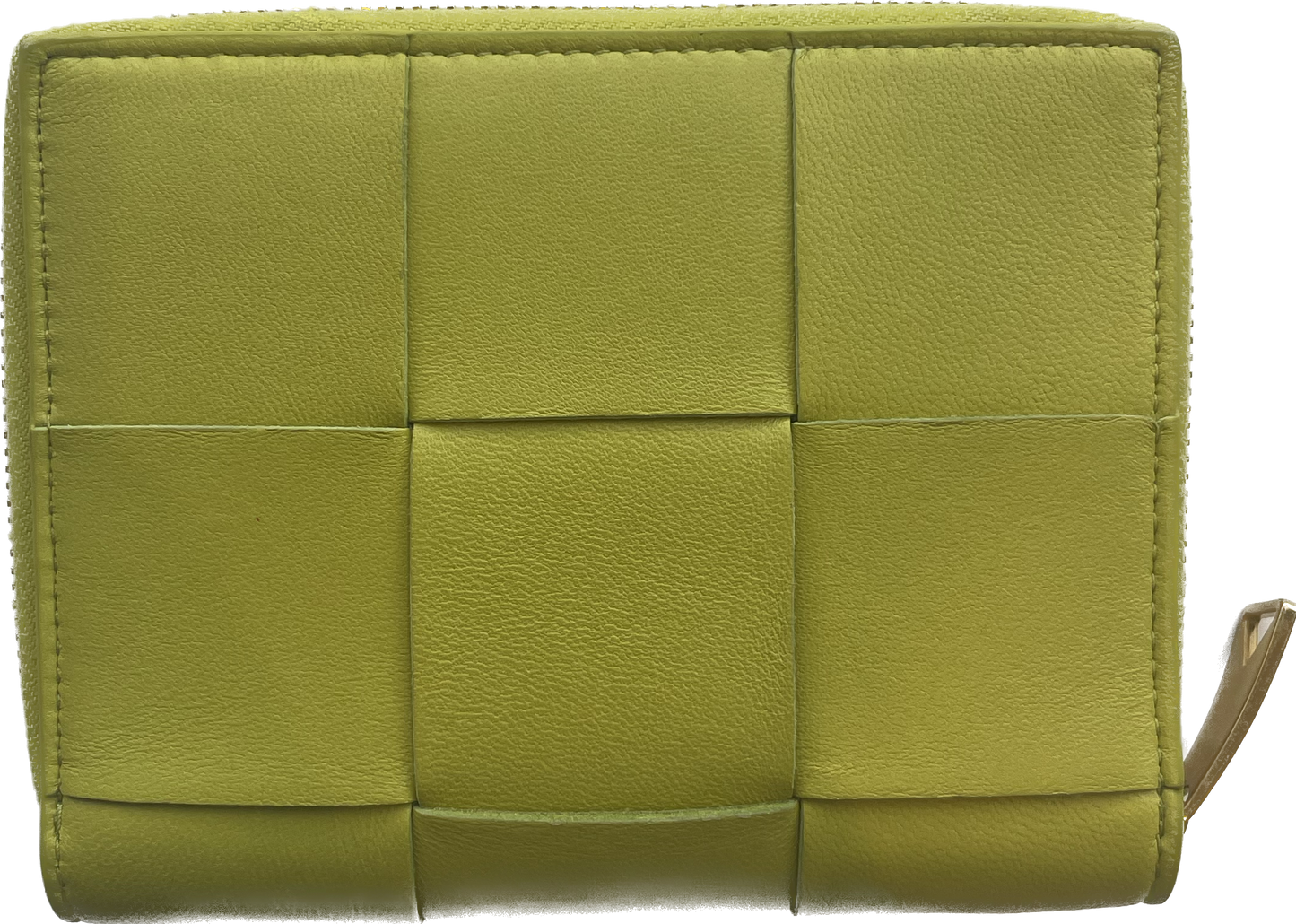 Bottega Veneta Sage Green Continental Intrecciato Weave Wallet (Small)