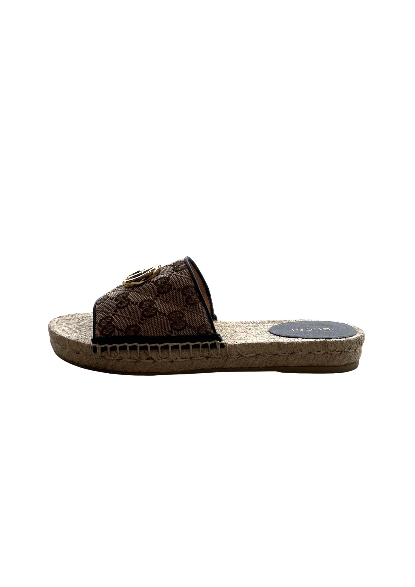 Gucci GG Matelass Canvas Espadrille Sandal Designer Exchange