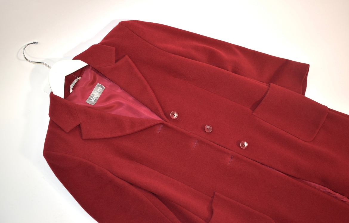 Max Mara Red Wool Angora Coat