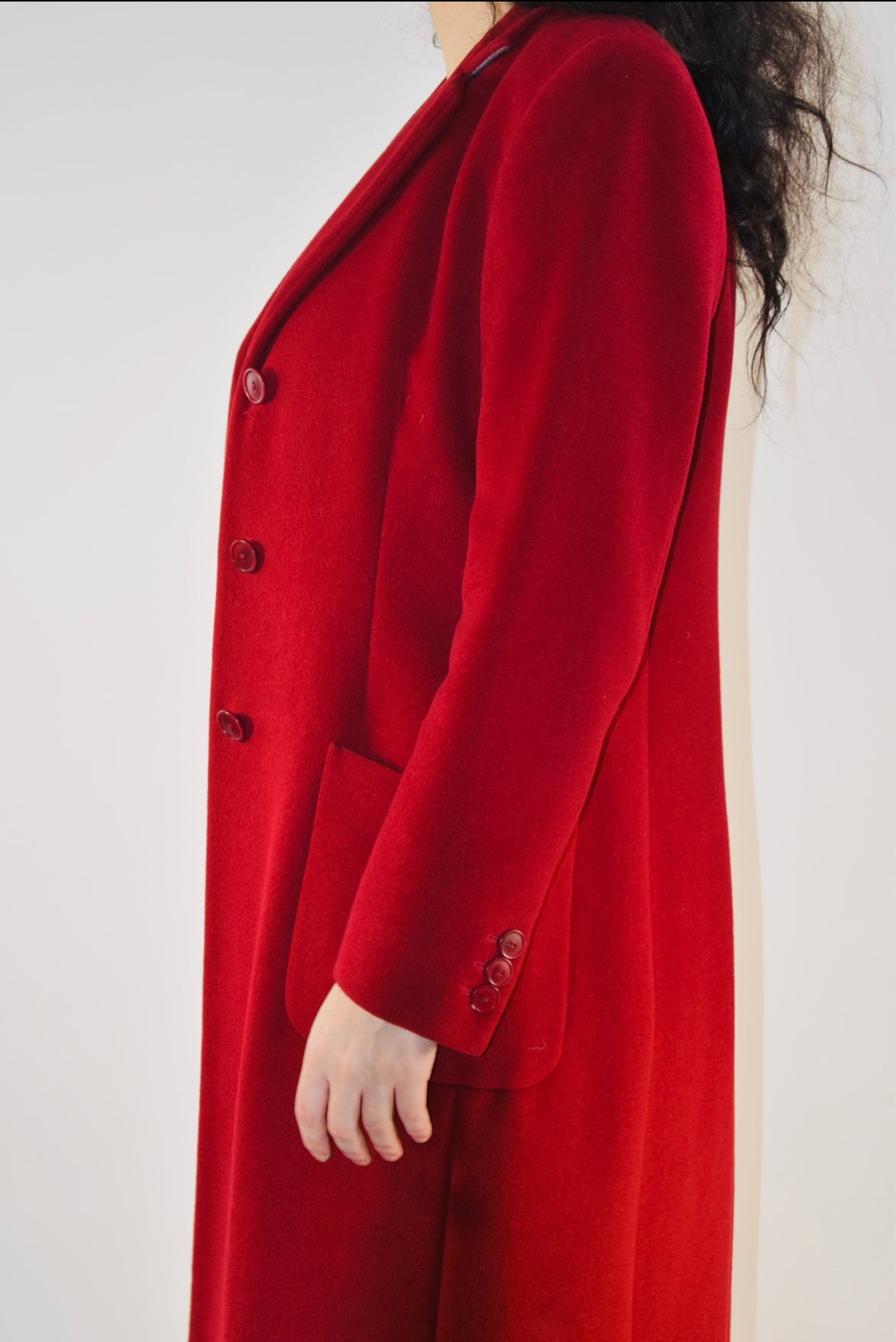 Max Mara Red Wool Angora Coat