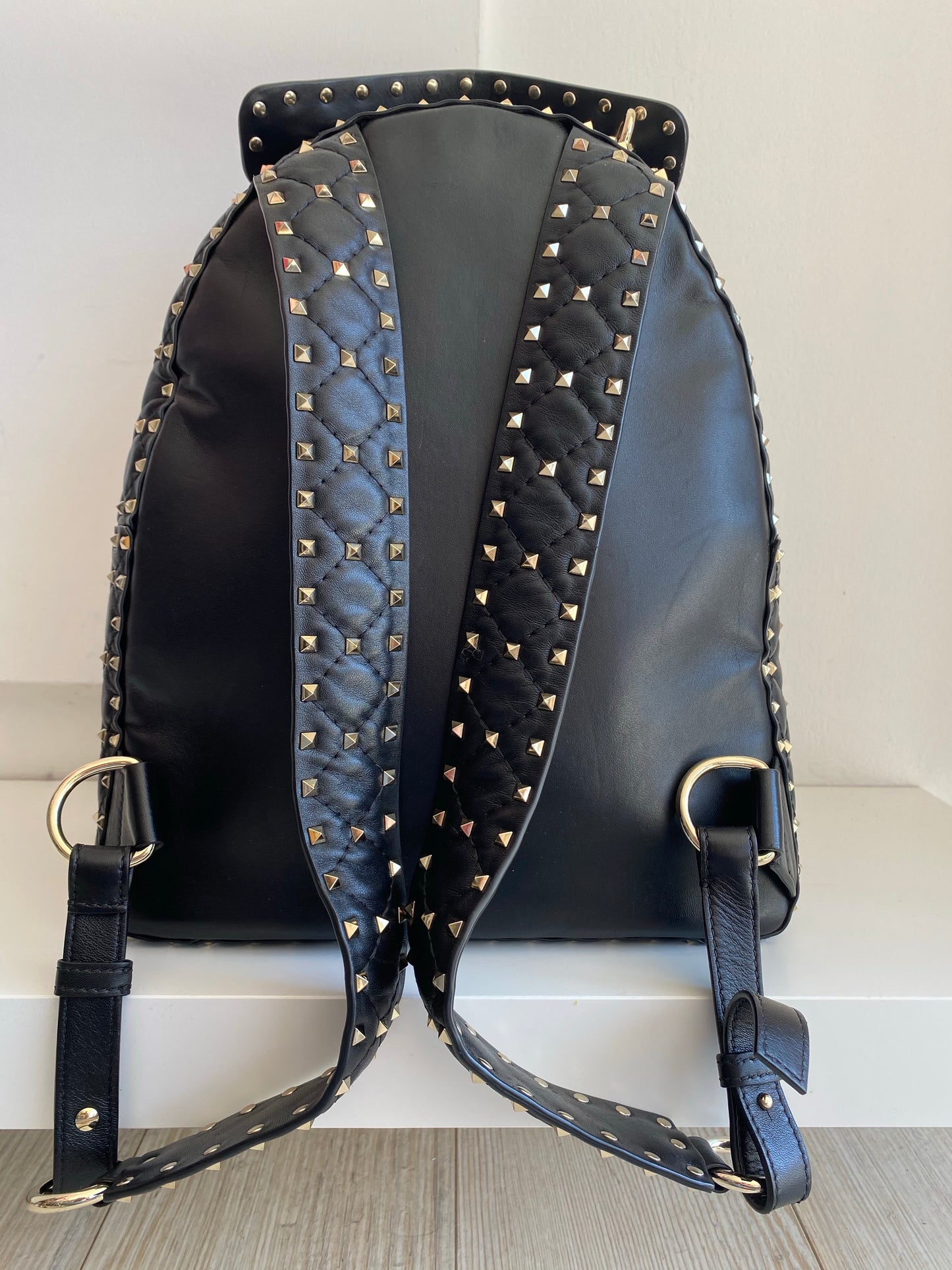 Valentino Garavani Rockstud Spike Backpack Quilted Nappa Leather