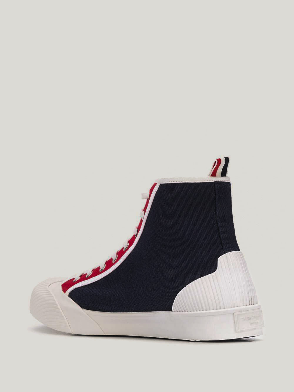 Thom Browne Contrast-Panel High-Top Sneakers (Size 38.5)