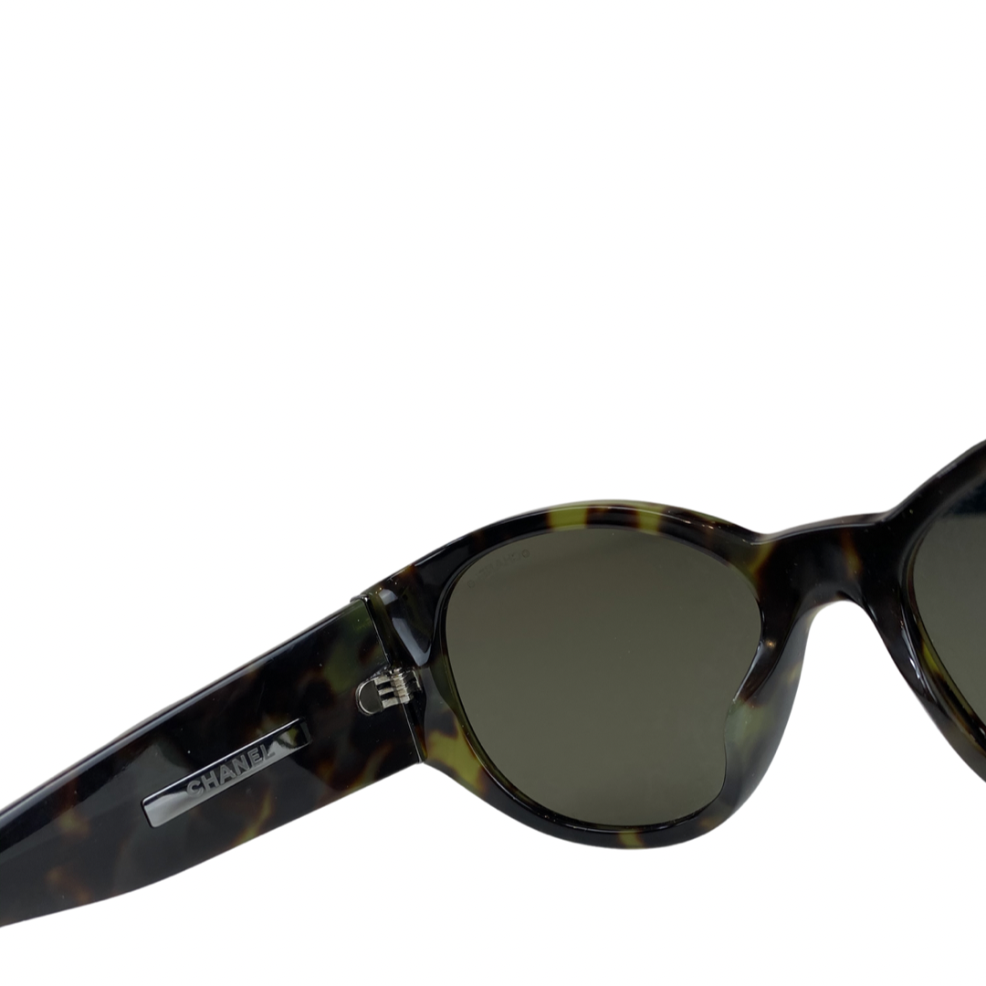 Chanel Camouflage Oval Sunglasses