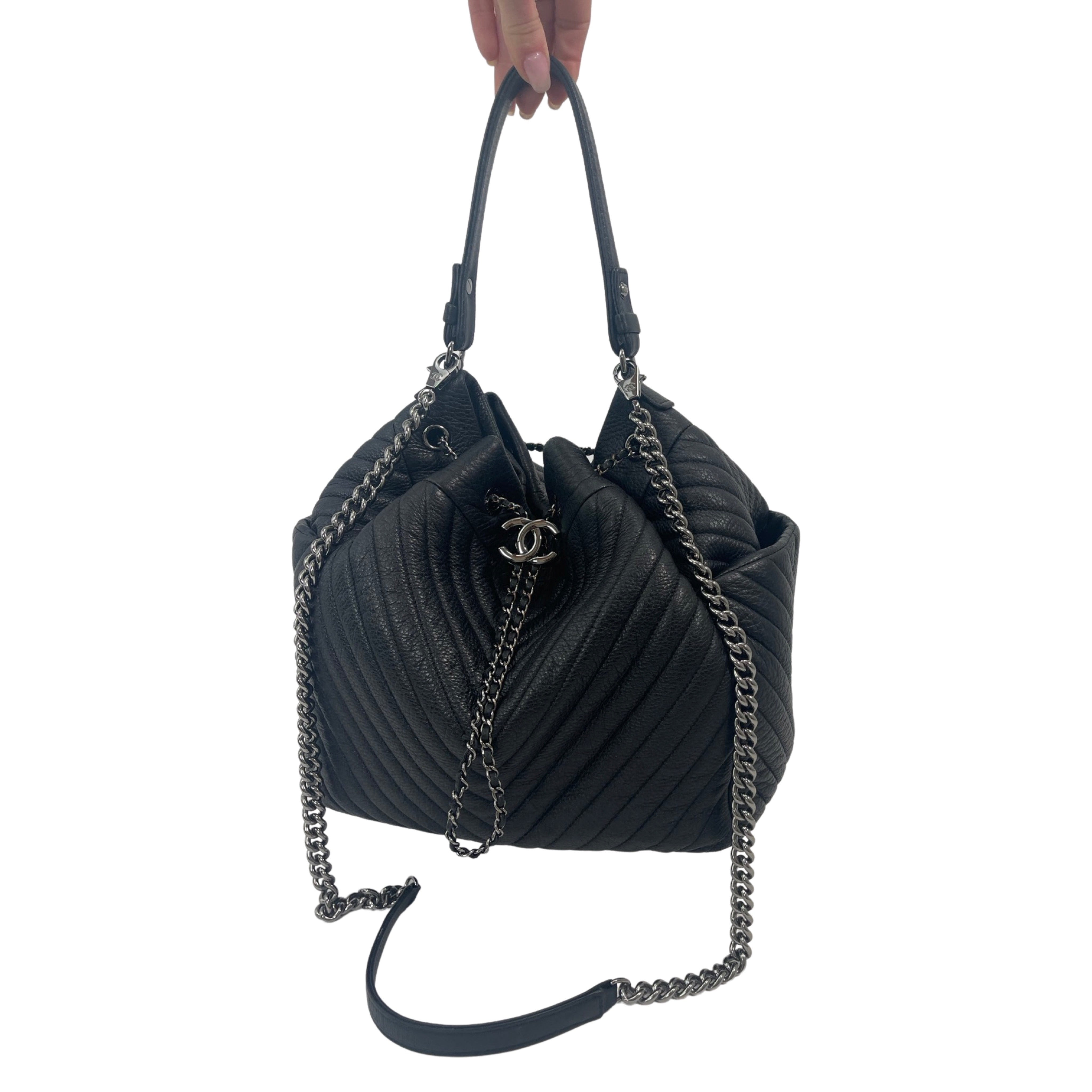 Chanel deerskin bucket bag deals