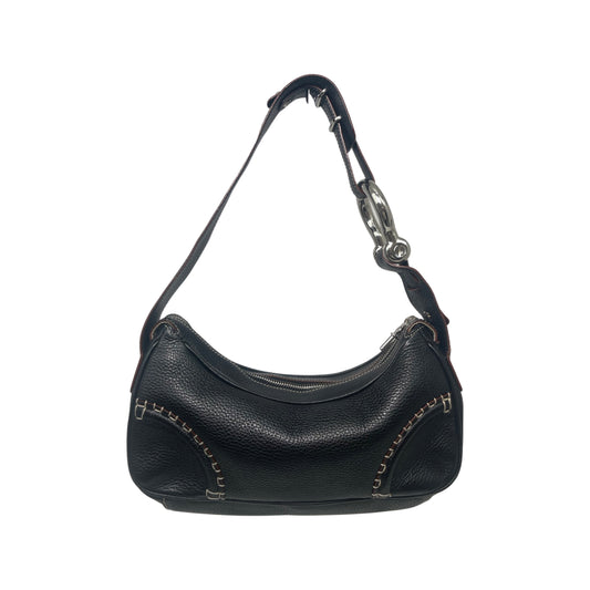 Burberry Stitched Leather Oversized Buckle Shoulder Bag