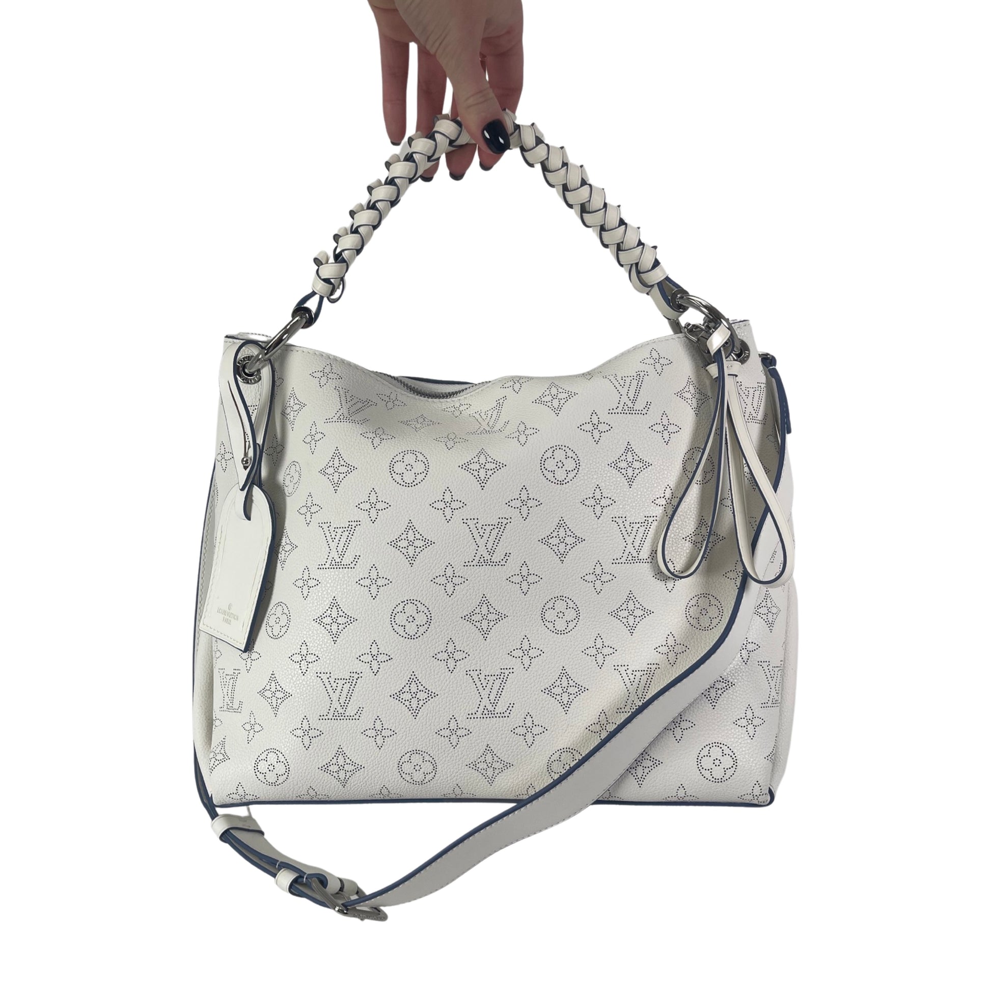 Louis Vuitton Braided Handle Beaubourg Hobo Mahina Leather MM For Sale at  1stDibs