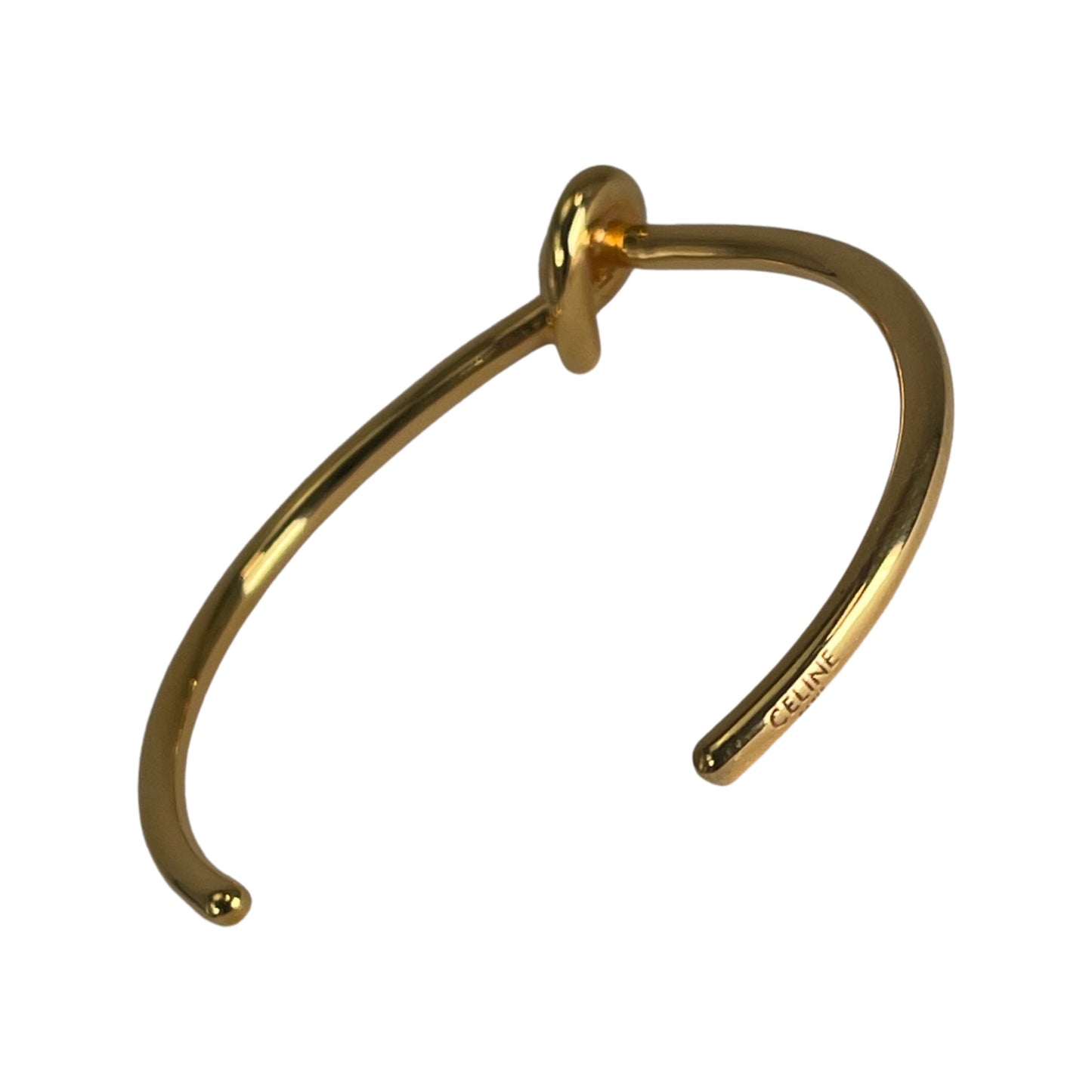 Celine Knot Extra-Thin Bracelet in Brass with Gold Finish