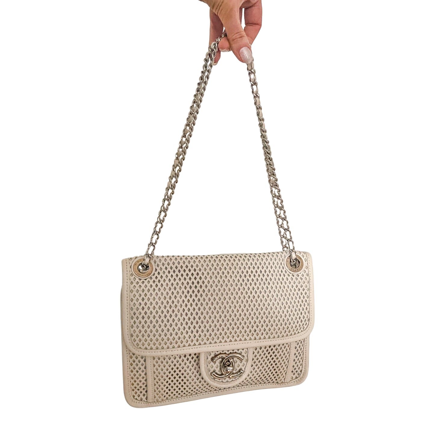 Chanel Up in the Air Perforated French Riviera Flap Bag